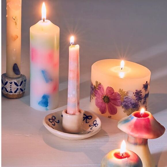 Free People x By Land + Sea Color Drip Small Taper Set of 2 - Picture 3 of 6